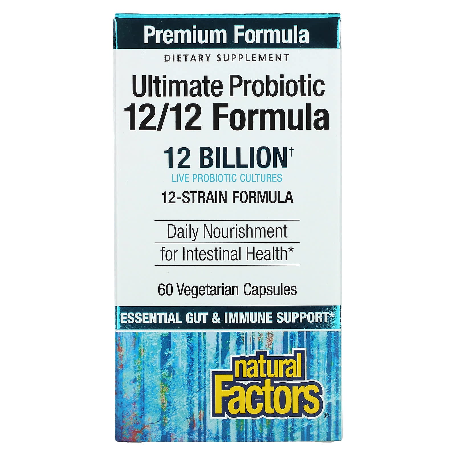 Natural Factors, Ultimate Probiotic, 12/12 Formula, 12 B, 60 Capsules UPC 068958018478 | Hilife Vitamins